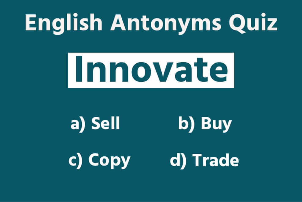 English Antonyms Quiz